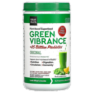 香港直发Vibrant Health含益生菌饮品粉有助消化增强抵抗力338g