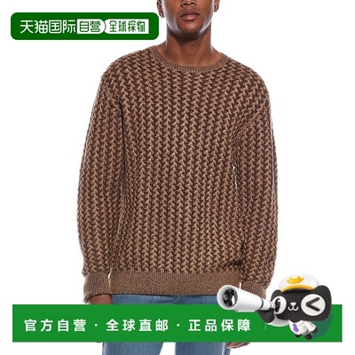 自营WEATHERPROOF VINTAGE Braided Crewneck Sweater - brown 美