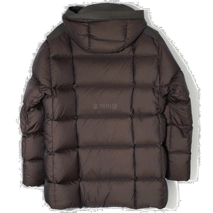 韩国直邮ten c羽绒服男款橄榄褐色拉链舒适保暖连帽时尚日常百搭