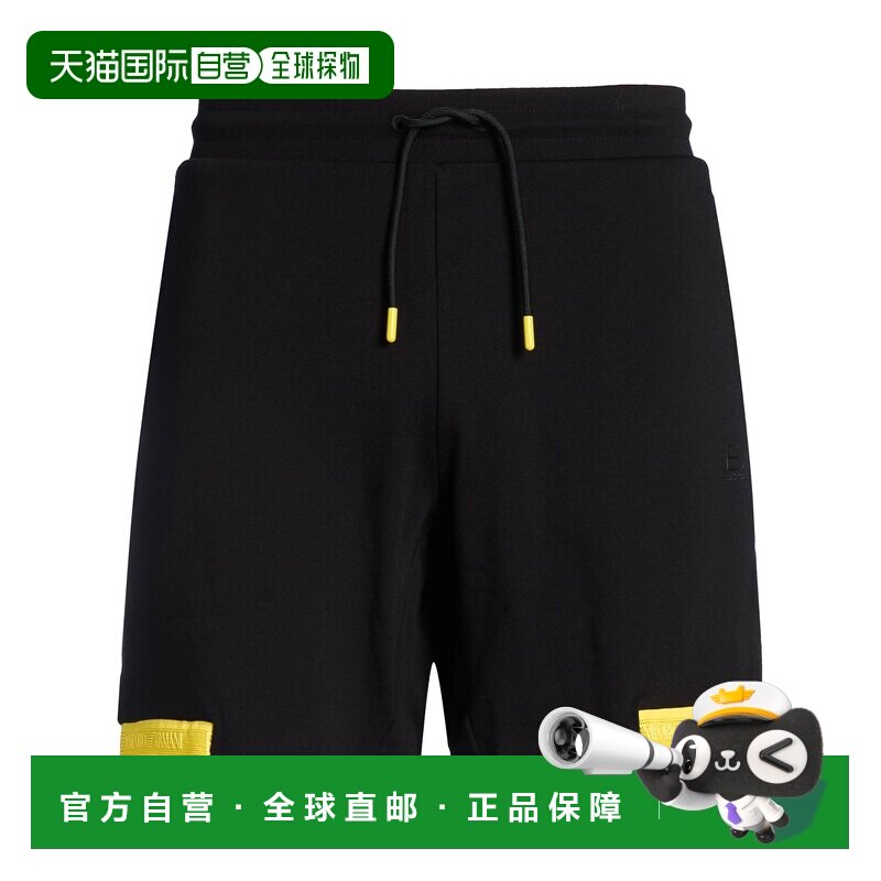 香港直邮潮奢 Ea7 男士 运动短裤 black黑色 舒适时尚