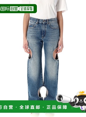 1h可退 香港直邮Off-white 女士 腰带环牛仔裤 OWYA06AC99DEN001