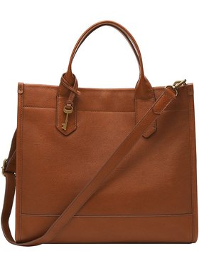 【美国奥莱】直发 Fossil 女式 Kyler 皮革手提包 - 棕色