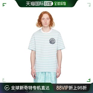 香港直邮潮奢 男士 蓝色 Nautical 范思哲 白色 Stripe Versace