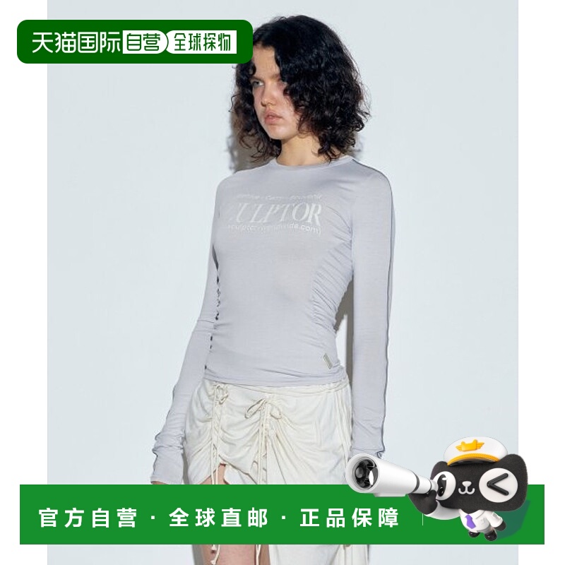 韩国直邮SCULPTOR美式复古街头辣妹潮牌新款T恤SC23A232LB长袖