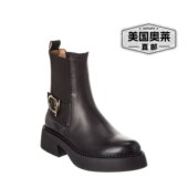 黑色 自营salvatore ferragamo菲拉格慕Tia皮靴 美国奥莱直发女靴