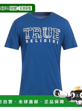 1h可退 香港直邮潮奢 True Religion 真实信仰 男士 T恤 blue蓝色