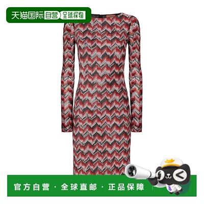 香港直邮Missoni 船领中长连衣裙 DS25WG2DBR012P针织长袖蕾丝