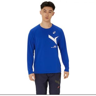 AIM 长袖 T恤 Dry 运动装 TRG White Asics亚瑟士 Blue 男女款