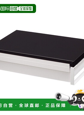 日本直邮lihit lab．桌子茶几桌矮桌带抽屉390mm黑色坚固耐用