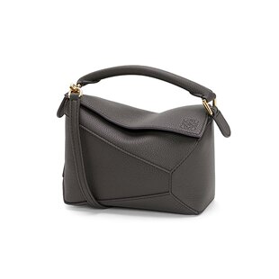 Loewe/罗意威 23新款 Puzzle女士迷你深灰色小牛皮手提包