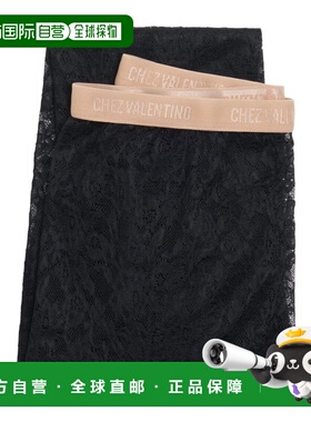 香港直邮VALENTINO 女士休闲裤 BKI02R95D0NO SS2025 黑色