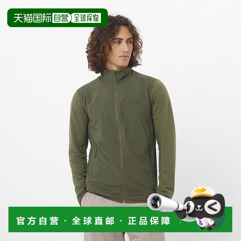 日本直邮SALOMON ESSENTIAL LIGHTWARM HYBRID 男士全拉链中层夹