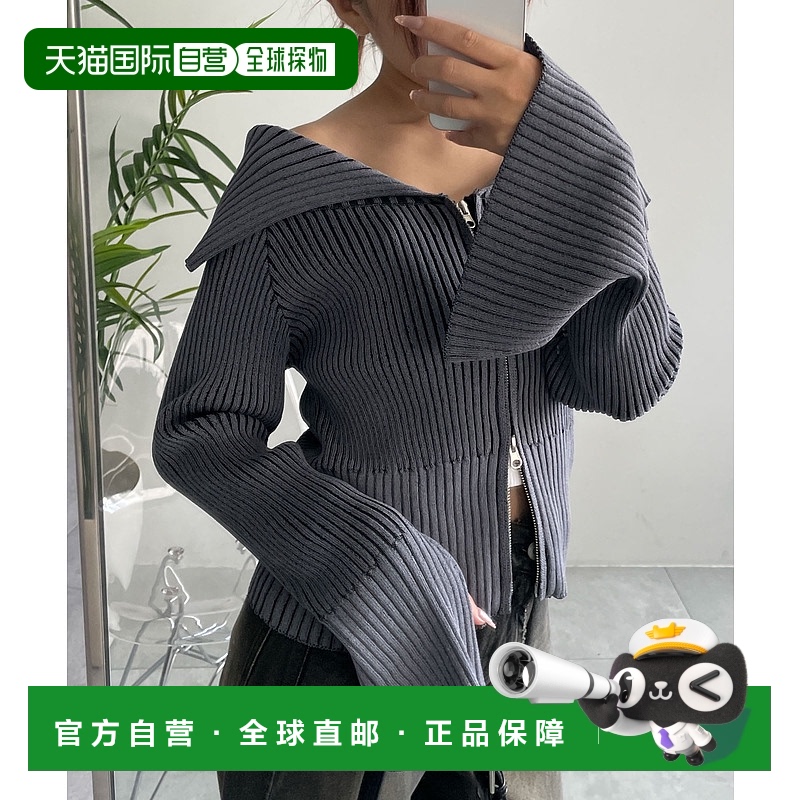 日本直邮WEGO 女士秋冬双拉链露肩针织衫 WE24AU09L0011