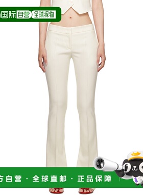 香港直邮潮奢 Blumarine 蓝色情人 女士 白色 Flared 长裤 A322P0