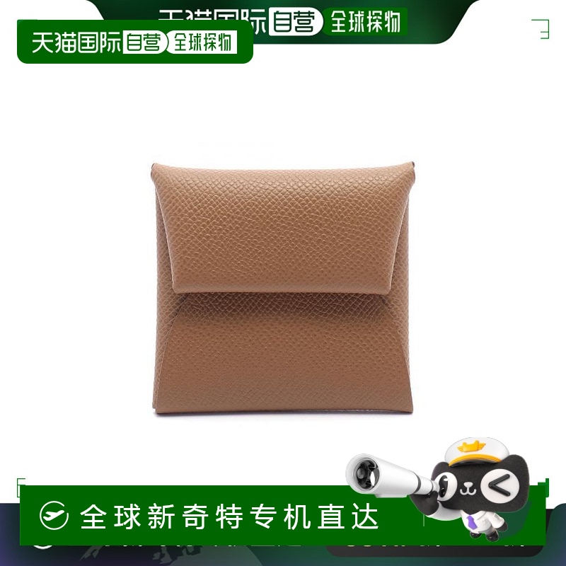 1h可退 日本直邮中古Hermes爱马仕女A级95新Bastia经典牛皮零钱包
