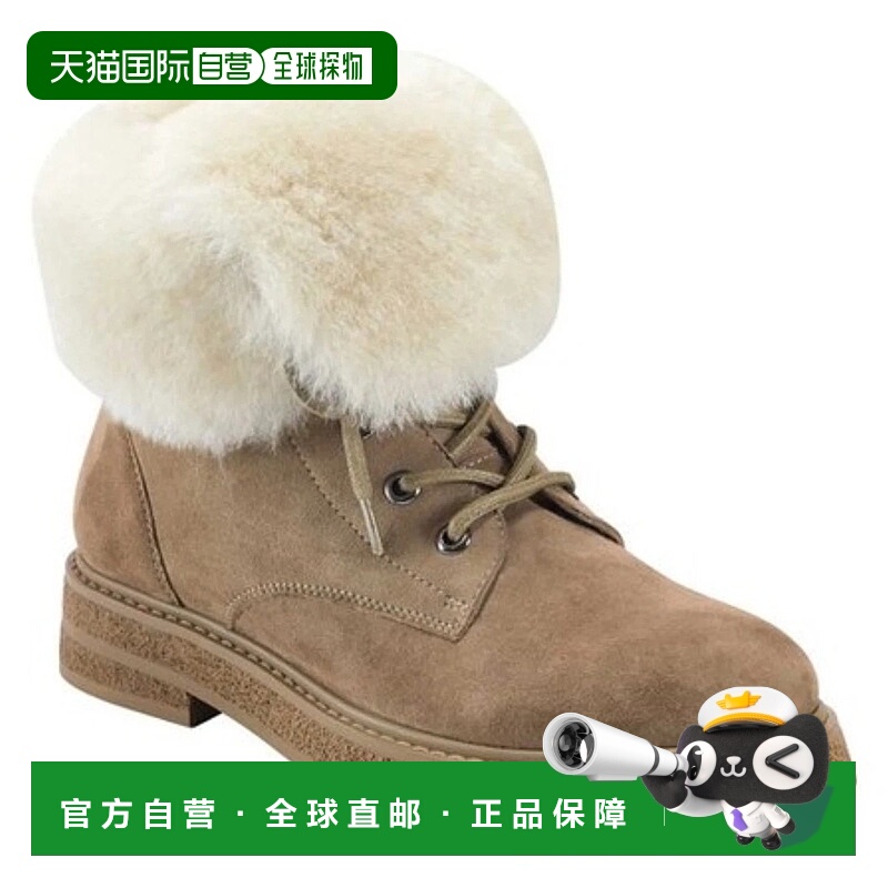 自营Aerosoles Scoccia Snow Boots Womens Tan Suede Faux Shear