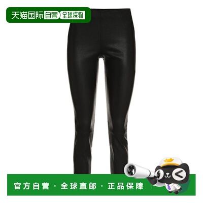 1h可退 香港直邮VINCE 女士 皮革緊身褲 VR10821749 black黑色 舒