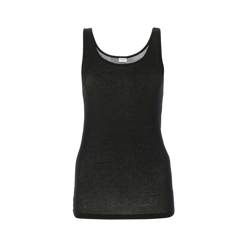 SAINT LAURENT 女士T恤 504959YB2OZ1000 CO 黑色