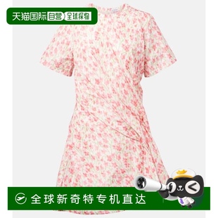 花朵褶皱迷你连衣裙 1h可退 香港直邮LOEWE 罗意威 女士