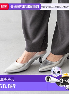 日本直邮Menue 中跟女式浅口鞋 ME8623BW02032 黑色高跟鞋单鞋