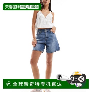 Levi 李维斯 香港直邮潮奢 女士 高腰宽松中长蓝色牛仔短裤