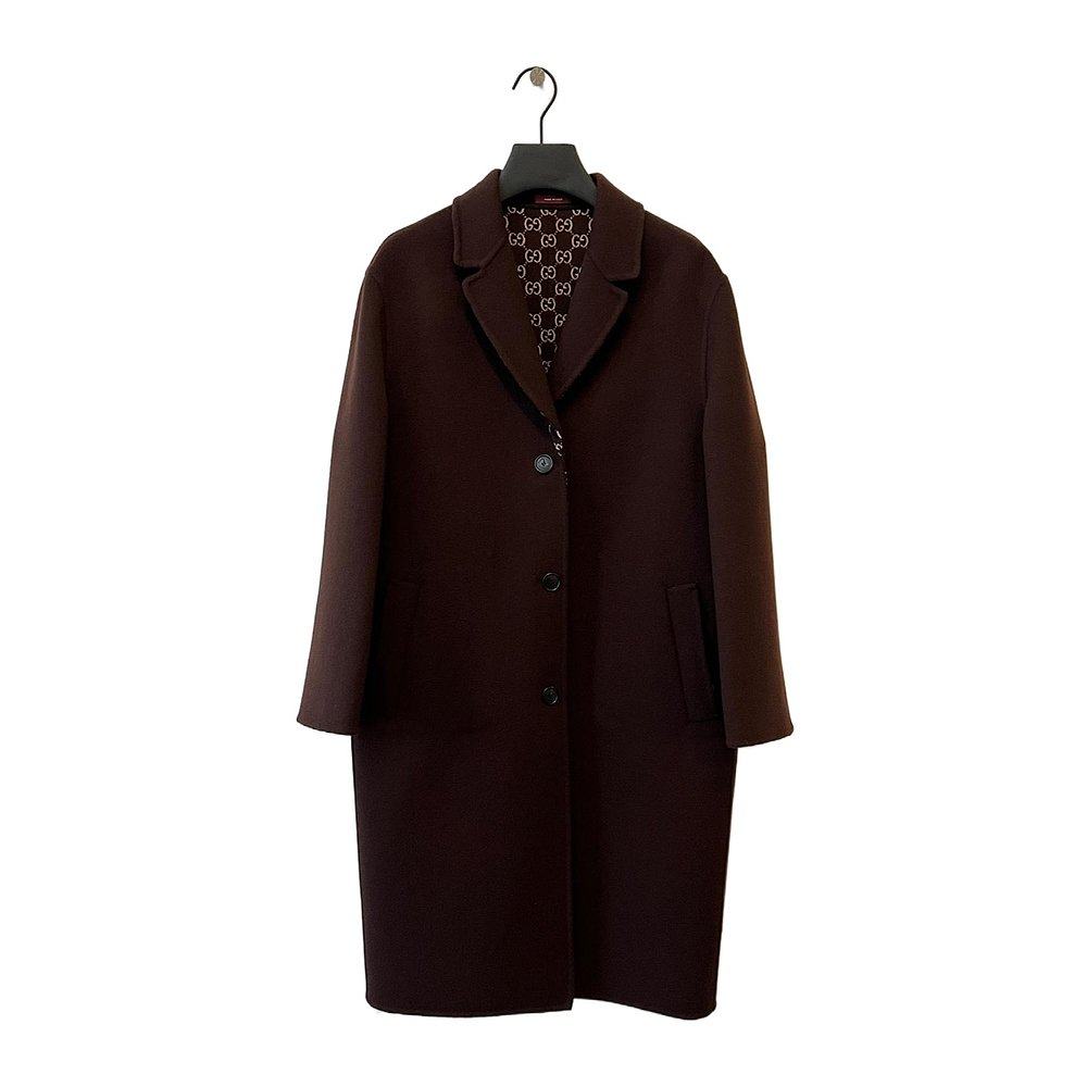 GUCCI 女士大衣 823839Z7ASL2016 AW2025 深棕色 长袖大衣