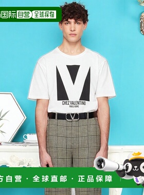 1h可退 香港直邮潮奢 valentino 华伦天奴 男士 白色 Jersey Cott