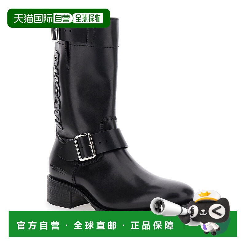 1h可退 香港直邮Dsquared2 二次方 男士 X Ducati 扣帶機車靴 ABM