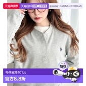 日本直邮U.S. 长袖 POLO 1h可退 ASSN. 女装 华夫格亨利领针织衫