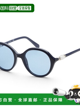 自营 swarovski施华洛世奇女式51毫米亮蓝色太阳镜-亮蓝色 美国奥