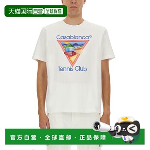 1h可退 香港直邮Casablanca 男士 印花T恤 MPF25JTS00101TENNISCL