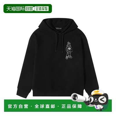 香港直邮Emporio Armani 连帽贴花长袖卫衣 6R1MG91JHSZ阿玛尼