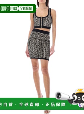 香港直邮BALMAIN 女士半身裙 AF1LB005KB02GFE包臀裙