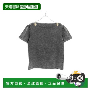 日本直邮中古LV路易威登女A级95新cut sew针织布棉上衣灰色