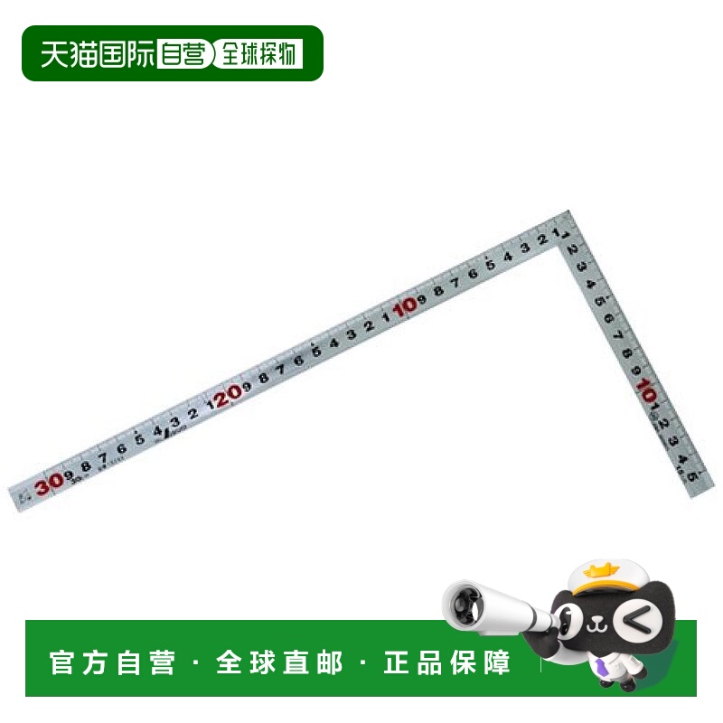 【日本直邮】Shinwa Sokutei 加厚直角尺拐尺JIS 银色 30cm 10286