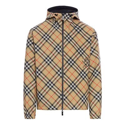 Burberry 巴宝莉 男士 格纹印花拉链连帽夹克 8104102