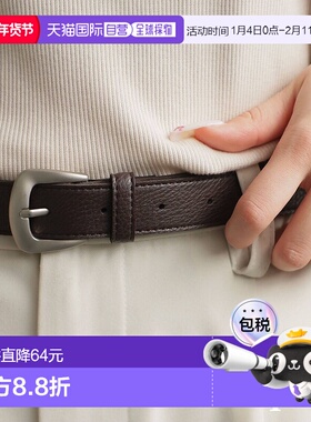 1h可退 日本直邮Antiqua女士皮革风格简约设计腰带 AJ01829皮带