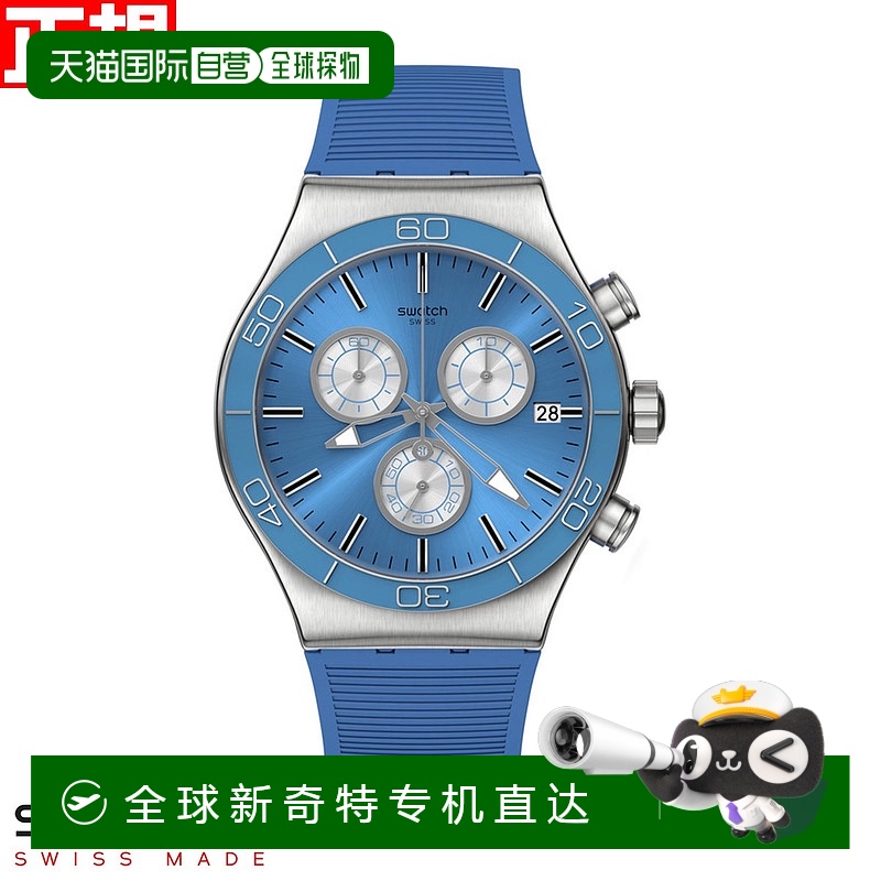 日本直邮Swatch 男女手表 新款 Irony Chrono Blue 新款 IRONY CH