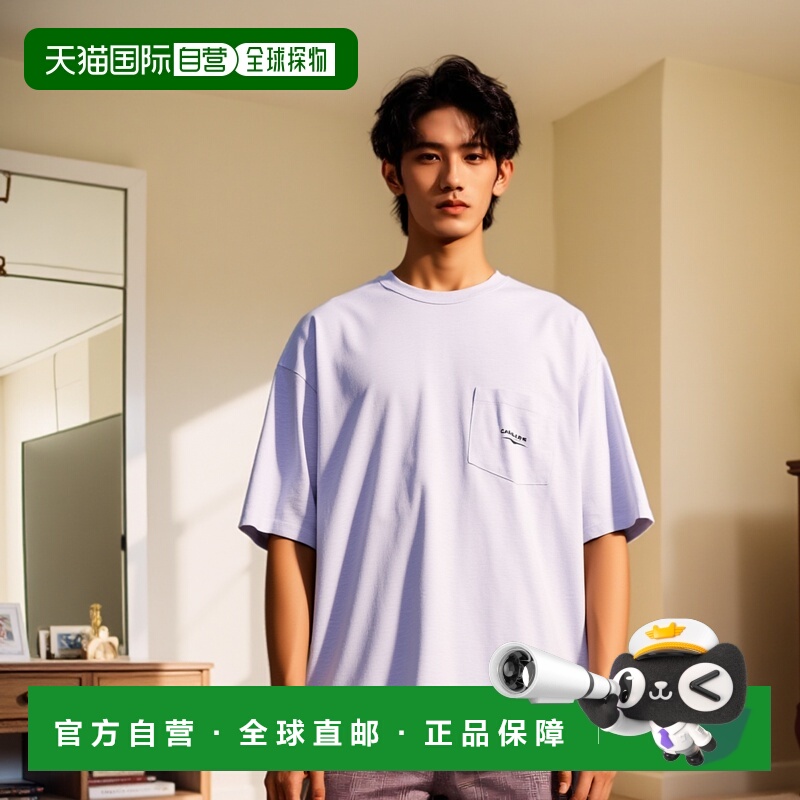 日本直邮CAHLUMN 男士 重磅纯棉短袖口袋T恤 1027390900001