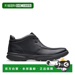自营Clarks Bradley Up黑色皮革-黑色皮革 美国奥莱直发男鞋皮鞋