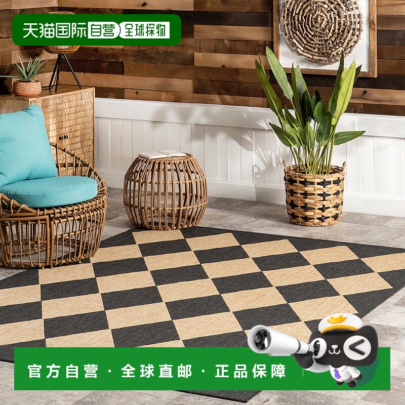 自营nuLOOM Sabina Diamond Trellis 室内/室外地毯 - 深灰色 【