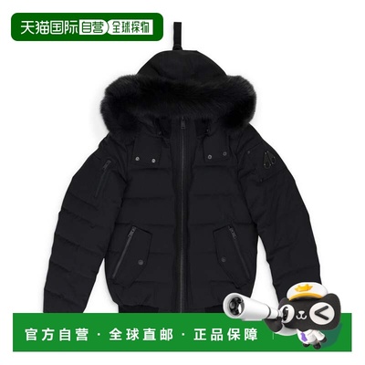 自营moose knucklesBlack / Black Ladriere Shearling Trim Bomb
