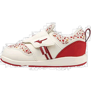 【日本直邮】Mizuno美津浓 男女运动童鞋 本白红 15.5cm C1GD2232