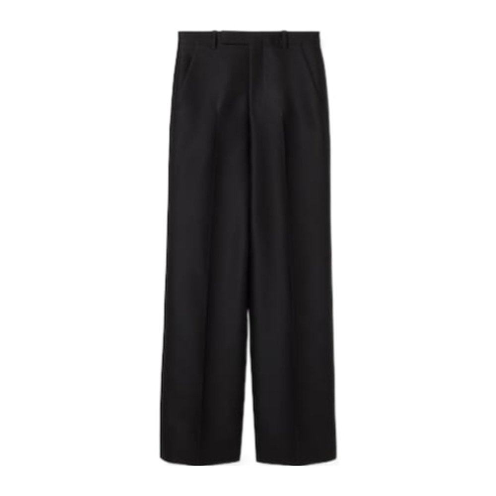 GUCCI 女士休闲裤 814064Z7AE71000 SS2025 黑色 腰带环休闲裤