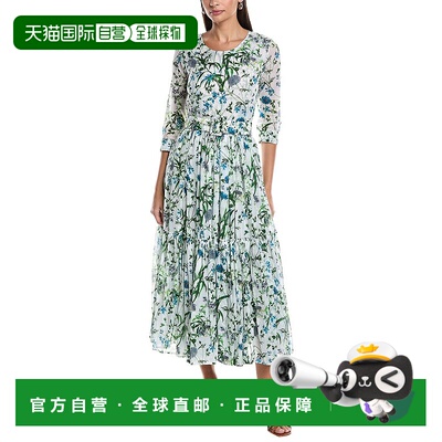 自营Samantha Sung Melanie Midi连衣裙-绿色 美国奥莱直发