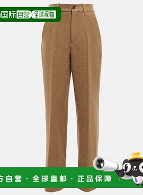 香港直邮The Row 女士 Gustavo 高腰羊毛混纺长裤女装直筒裤