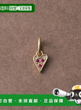 1h可退 日本直邮ete bijoux 女士 K10黄金 芙蓉石 心形吊坠 70607