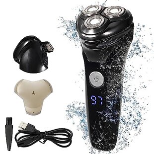 可水洗携带便利回转式 电动剃须刀 IRIS 3刃干湿两用 日本直邮