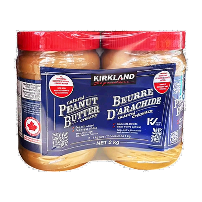 加拿大直邮KIRKLAND Signature/科克兰花生酱2*1kg新款