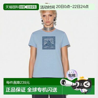 自营欧洲直邮Millet觅乐 DESTINATION 女款T恤 蓝色短袖